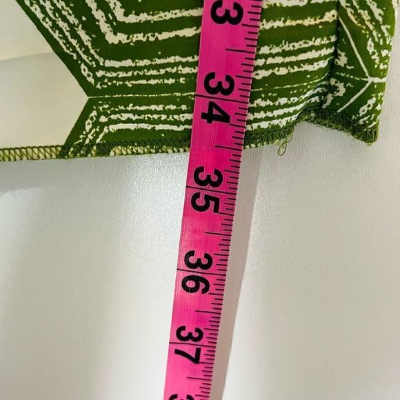 Banana Republic Silk Green Cream Black Aztec Print Tank Dress - Picture 8 of 9